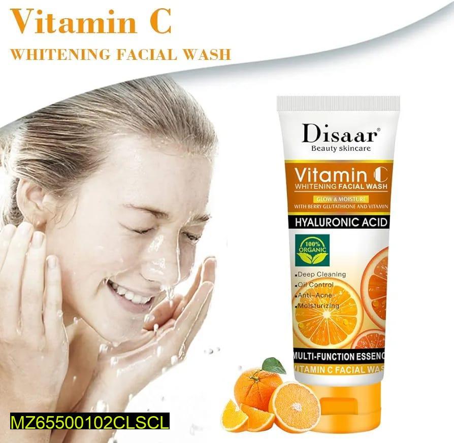 Disaar Vitamin C Whitening Facial Wash with Hyaluronic Acid - 100g
