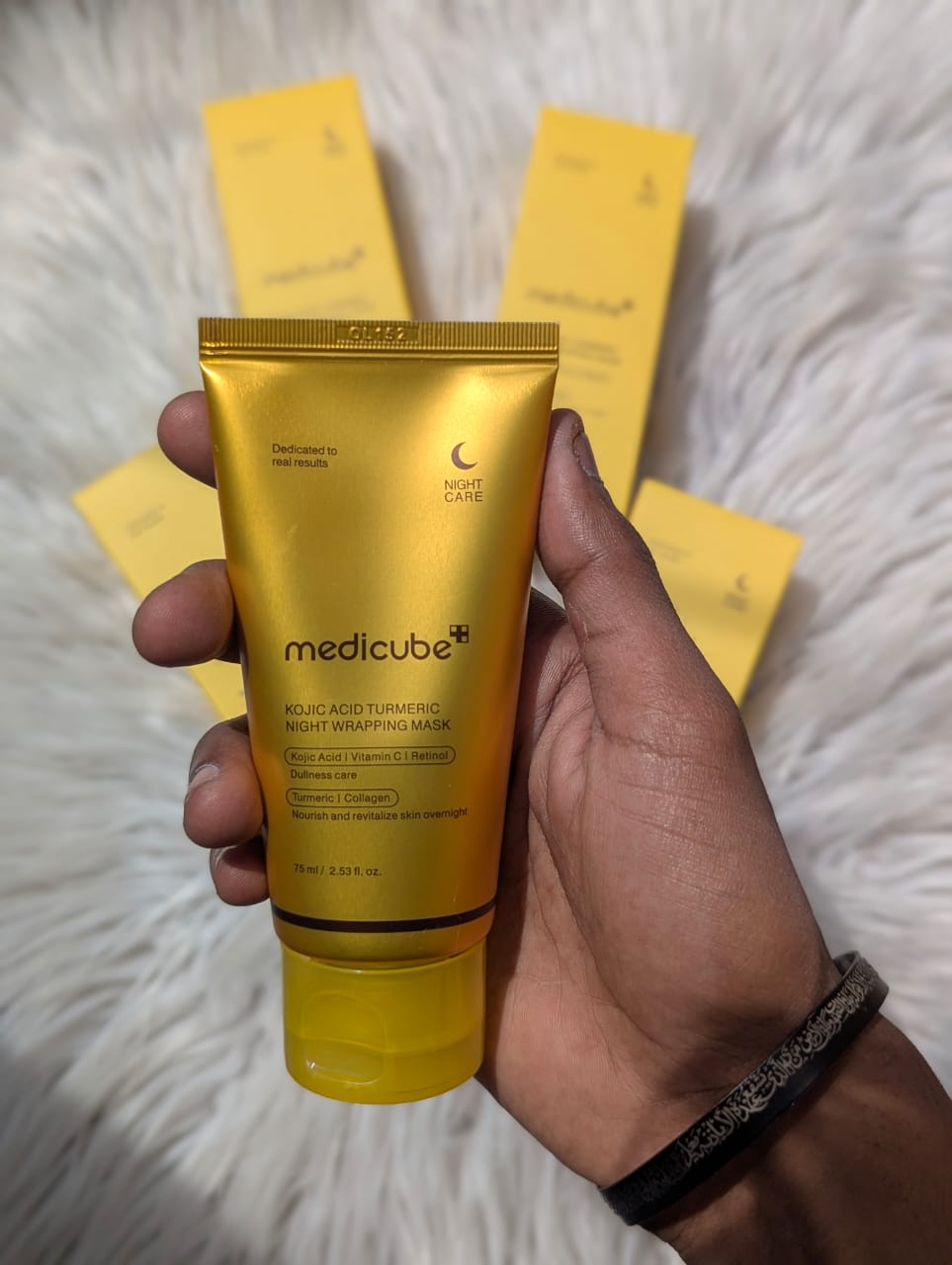 Medicube KOJIC ACID TURMERIC NIGHT WRAPPING MASK*_ 75ML NIGHT CARE HIGH QUALITY BARCODE SCAN Made in korea *Rs:2799/=*