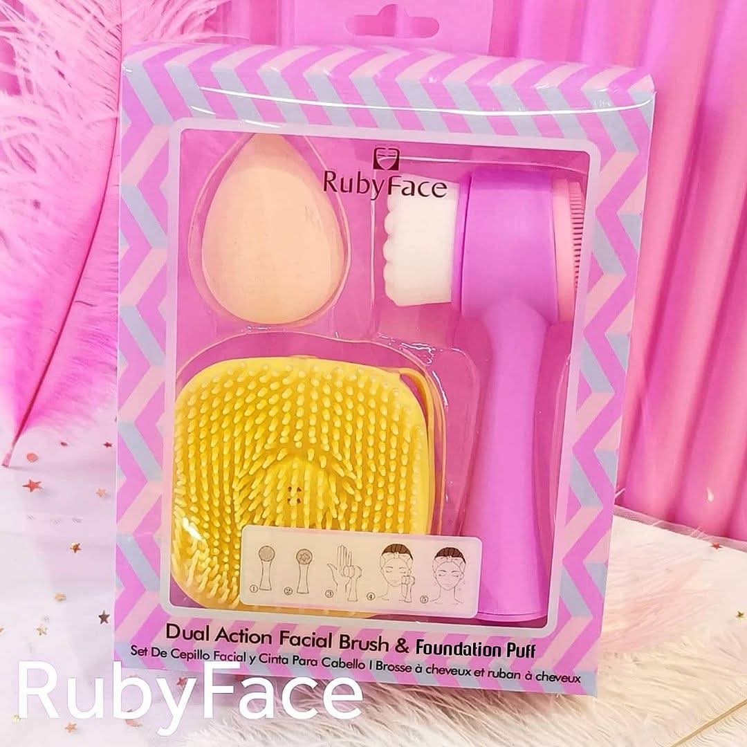 3 IN1 Friendly Shower Body Skin Bath Scrubber Soft Exfoliating Brush with Facial Brush Set Body and Facial Cleansing Set_*  BEST QUALITY   FACE BRUSH AND SILICONE MASSAGE BATH BRUSH SET  *R.s 1199/=*