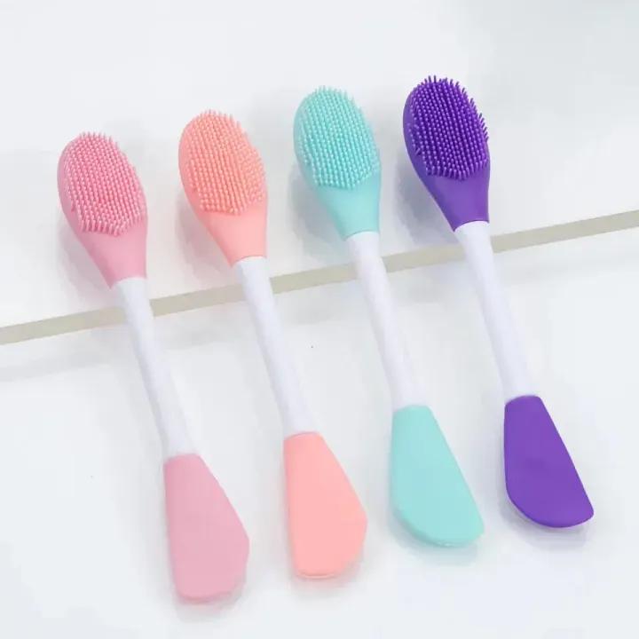 ✨ Dual-Action Silicone Facial Cleansing & Mask Applicator Brush (Pack of 2) ✨