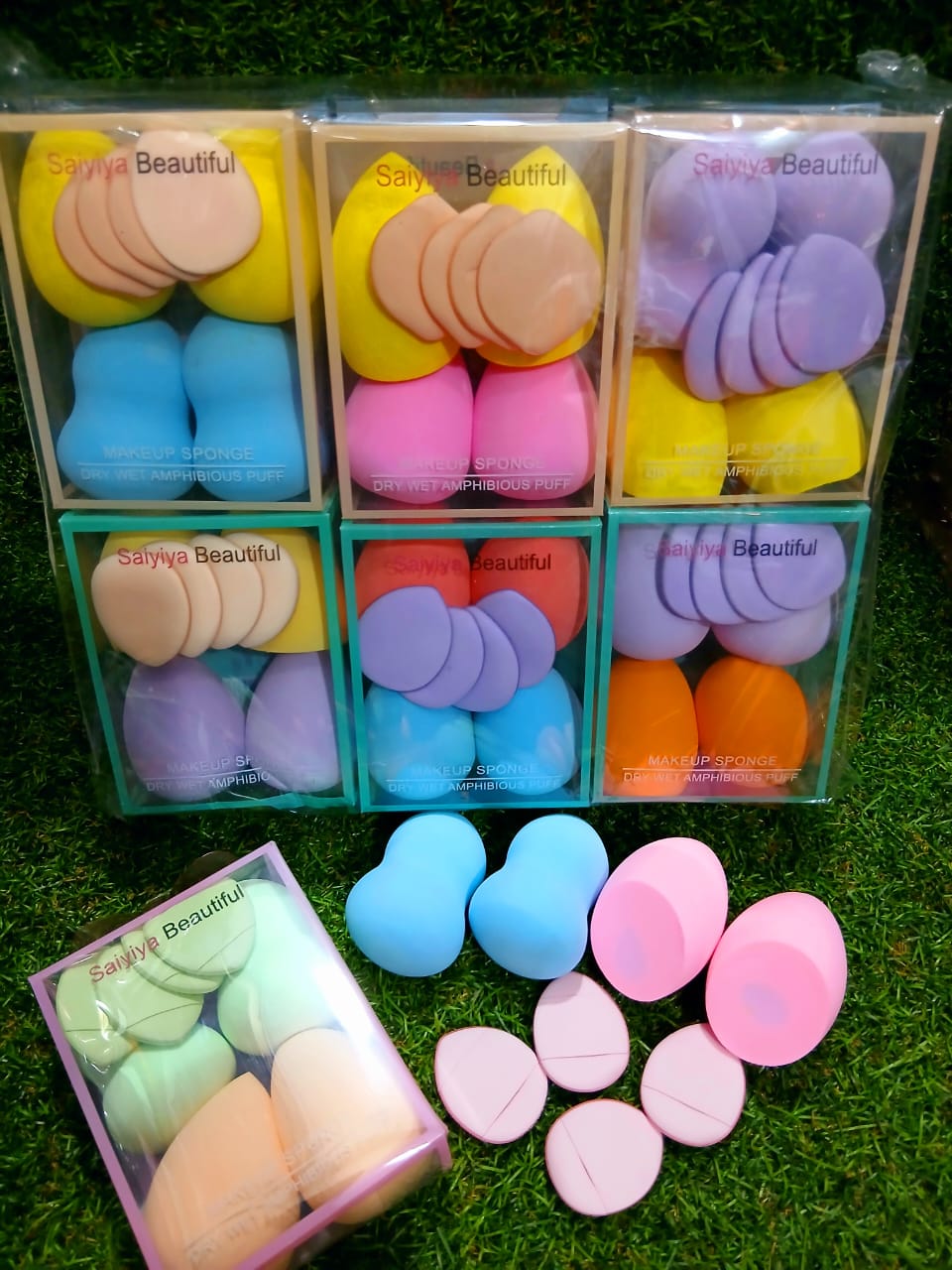 SAIYIYA BEAUTIFUL MAKE-UP SPONGE DRY WET AMPHIBIOUS Puff Kit - 8pc