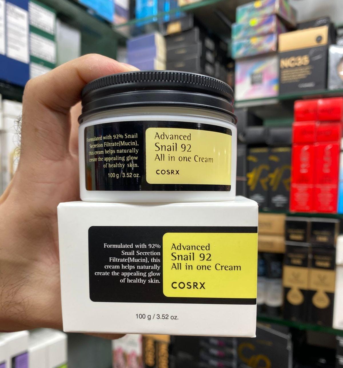 COSRX Advance snail 92 All in one Cream_*  ● 100g / 3.52 oz.  ● MADE IN KOREA   ● FULL HIGH QUALITY  ● BARCODE SCAN  ● *(R.S 4000)