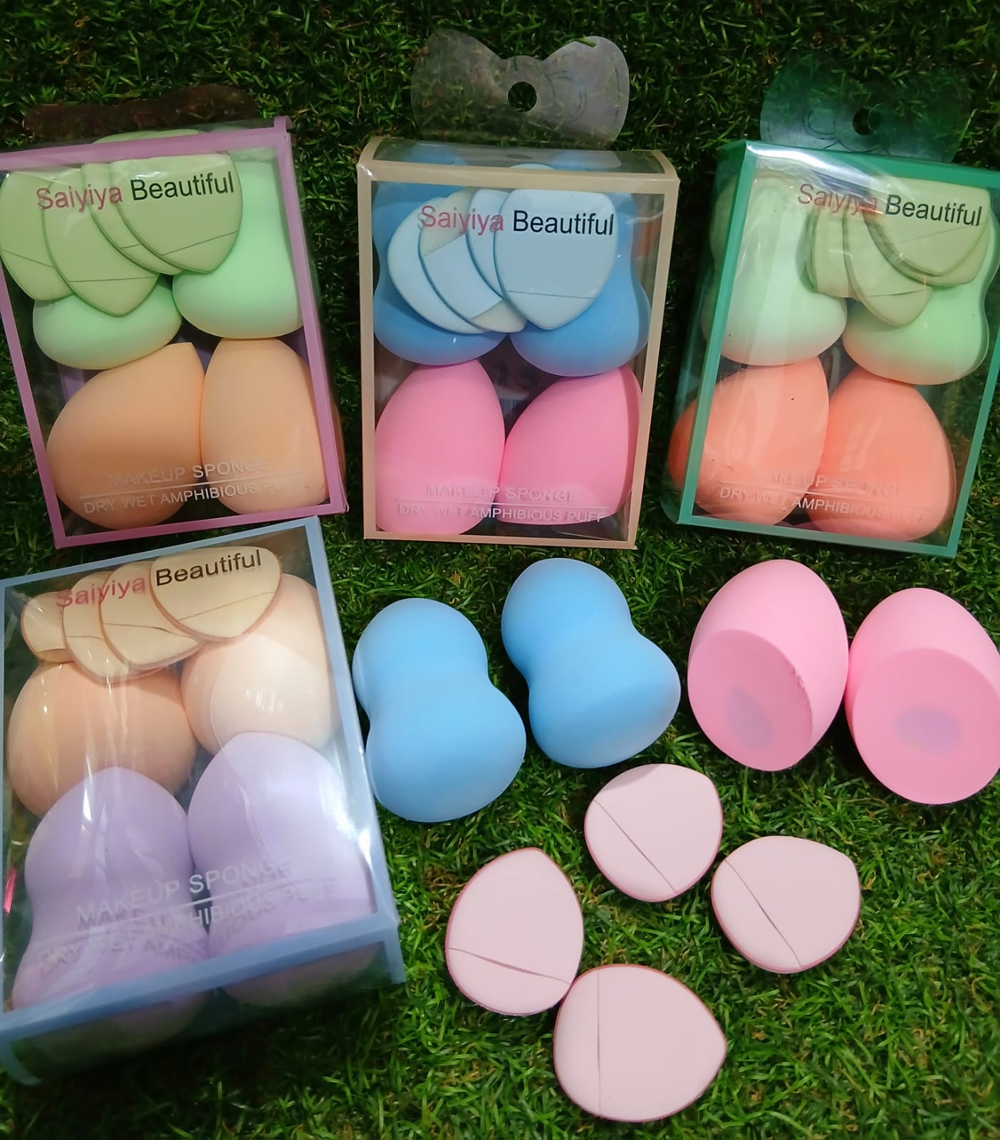 SAIYIYA BEAUTIFUL MAKE-UP SPONGE DRY WET AMPHIBIOUS Puff Kit - 8pc